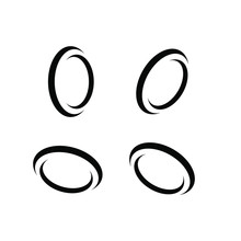 Collection Minimal Ring Logo Icon Design Vector Illustration