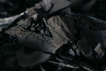 close up of charcoal ready to pack