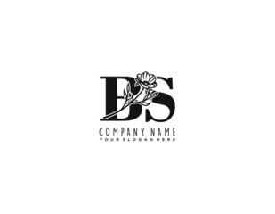 Letter BS handwrititing logo with a beautiful template