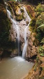 Fototapeta Tęcza - waterfall in forest