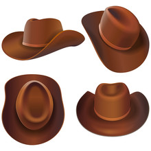 Vector Cowboy Leather Hats