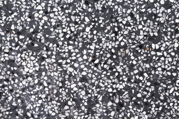 Wall Mural - White black terrazzo texture seamless patterns old floor or polished stone background