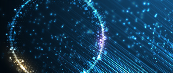 Poster - Technology data background, idea of global business solution