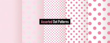 Assorted Vector Dot Patterns (pink)