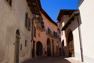 Countryside of Barolo, famous wine production city of Langhe, Piedmont, Italy