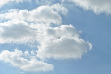 cloudy nice sky at midday with sun bright