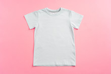 White Color-t-shirt With Copy Space For Your Design. Fashion Concept