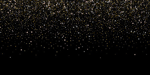 Wall Mural - Gold Glitter Stars. Luxury Shiny Confetti.