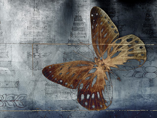 Plakat sztuka motyl tropikalny