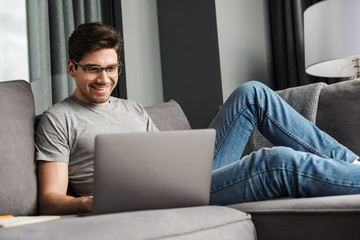 Wall Mural - Portrait of an attractive young bearded man