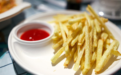 Poster - Fried potatoes with tomato sauce