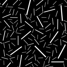 Seamless Background. Black White Background, Random Abstract Line, Strip, Stripes Pattern. EPS 10