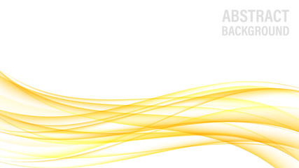 Fototapete - Abstract background with gold waves. Abstract digital gold gradient waves. White background. Shiny golden moving sparkle design element. Vector decorative illustration. White backdrop.