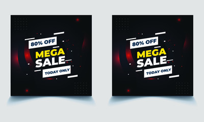 mega sale offer big sale offer post design