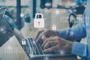 internet security and data protection concept, cybersecurity