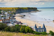 Arromanches Les Bains, Normandy, France, Mulberry Harbour from D Day landings ,World War 2