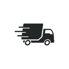 fast shipping delivery truck icon vector sign isolated for graphic and web design. delivery truck sy