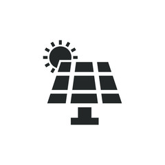 Poster - Solar panels technology Icon vector sign isolated for graphic and web design. Solar panels symbol template color editable on white background.