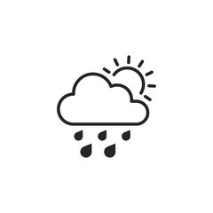 Fototapete - Weather icon vector sign isolated for graphic and web design. Weather symbol template color editable on white background.