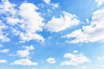 Wall Mural - Incredible blue sky with beautiful white clouds. Clouds floating on blue sky