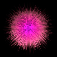 Canvas Print - purple circle geometric explosion fractal