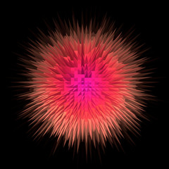 Canvas Print - beautiful colorful circle geometric shape background