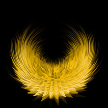 Abstract Yellow Fractal Background