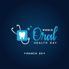 Wall Mural - World Oral Heath Day Vector Design For Banner or Background
