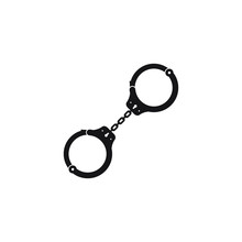Handcuffs Icon Design Isolated On White Background. Vector Illustration