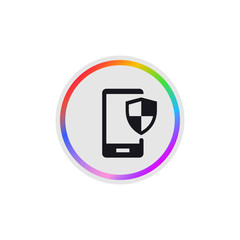 Canvas Print - Mobile Security -  Modern App Button