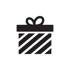 gift icon in trendy flat design, gift box icon