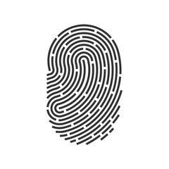 ID app icon. Fingerprint vector illustration