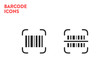 Barcode scaning icons set. Vector bar code