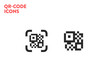 Simple QR code scan. Vector QR code icon