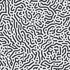 Diffusion reaction vector seamless pattern. oOrganic shapes, lines pattern. Abstract Background illustration