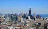 Fototapeta Miasto - Chicago Skyline Aerial