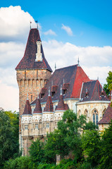 Famous Vajdahunyad castle in Budapest, Hungary