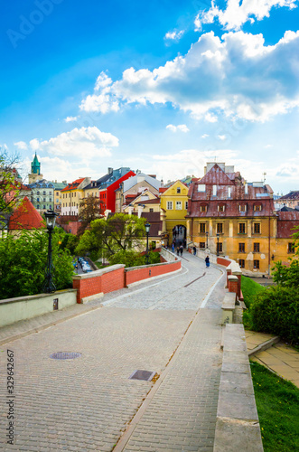 Plakat Lublin  piekna-panorama-miasta-lublin-polska-europa