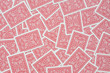 Background of various scattered playing cards face down