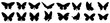 Butterflies silhouette set. Vector illustration