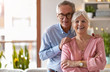 © pikselstock - Portrait of a happy senior couple at home