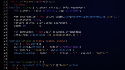 Wall Mural - computer code programming coding process