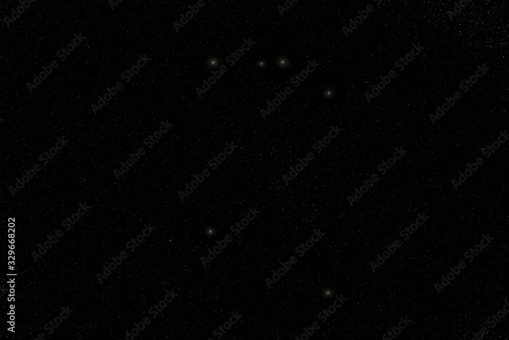 Microscopium Constellation in outer space. Microscope constellation ...