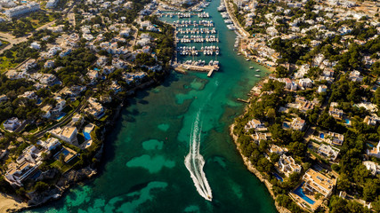 the Cala d'or Mallorca Spain top view