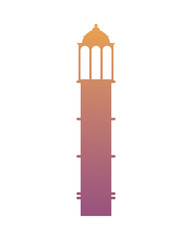 Wall Mural - Eid mubarak towers isolated icon