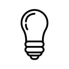 Sticker - bulb light line style icon