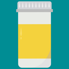 Canvas Print - Medicine bottle, illustration, vector on white background.