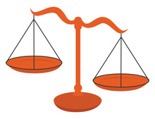 Orange Scales, Illustration, Vector On White Background.