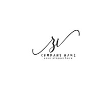Letter ZI Handwrititing Logo With A Beautiful Template