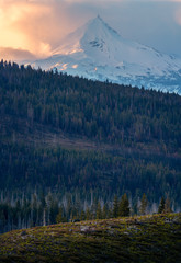 Canvas Print - Mountain and Clouds